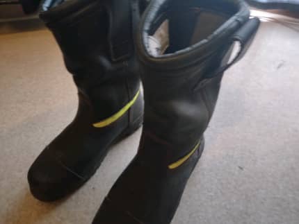 used leather fire boots