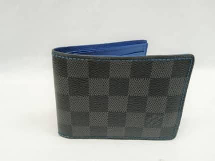 Louis Vuitton Virgil Abloh Blue Monogram Bandana Slender Wallet