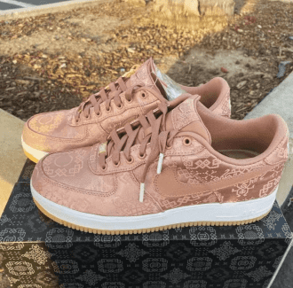 Nike Air Force 1 Low CLOT Rose Gold Silk (Regular Box) Men's