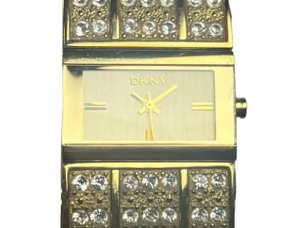 Dkny ladies two discount tone crossover watch