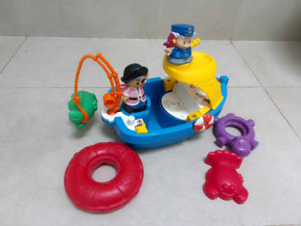 Little People FLOATY BOAT Toy Fisher Price Sea Captain Fishing