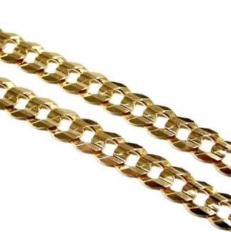 9ct Yellow Gold 40 Diamond Cut Prince of Wales Chain 61cm/24' 