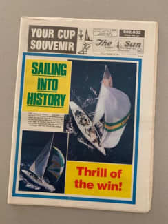 Sailboat Racing Poster America's Cup Challenge 1983