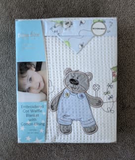 Bubba blue cot top waffle blanket