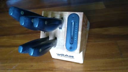 New WILTSHIRE Staysharp Premium Radius 6pc Knife Block Set Built