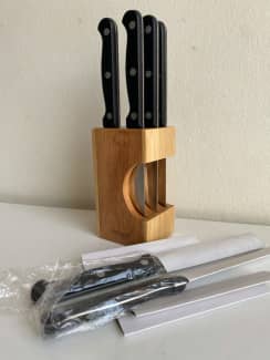 New WILTSHIRE Staysharp Premium Radius 6pc Knife Block Set Built