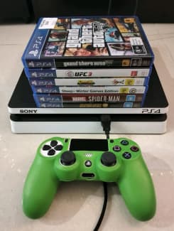 Sony PlayStation 4 1TB Slim Console + Black OpsIII + Mafia III + GTA V  Bundle + EXTRA CONTROLLER