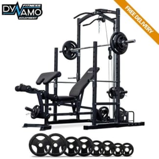 20in1 gym bench with 10kg to 100kg rubber equipments for home with Preacher  Bench - Hashtag Fitness : Online gym equipments for home