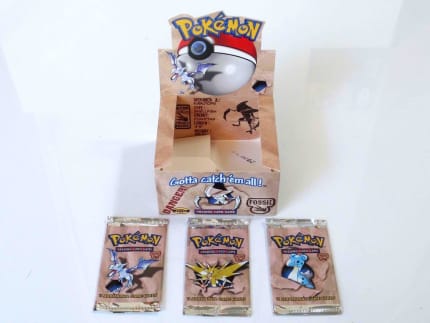 EMPTY Fossil - 3x Booster Pack Complete Artset Artwork Set Pokemon