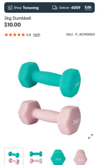 Dumbbells for sale discount kmart