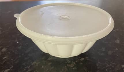 Vintage Tupperware Jell-o Mold 3 Changeable Lids