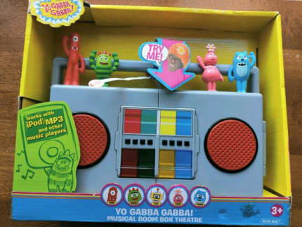 Yo Gabba Gabba Boombox Toy Collection including Boombox Laptop