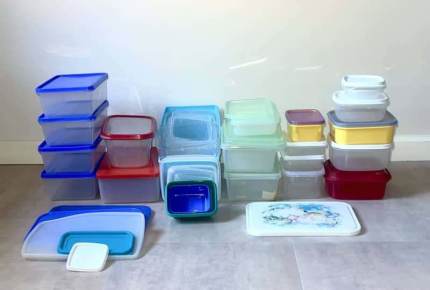 Tupperware Plastic Snack Box Klik Klak Container 250ml set of 3